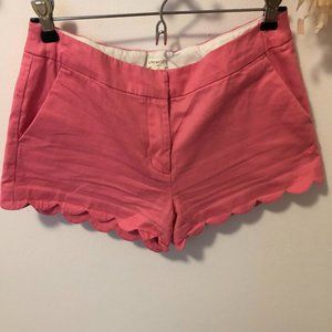JCREW CREWCUTS PINK SCALLOP HEM SHORTS